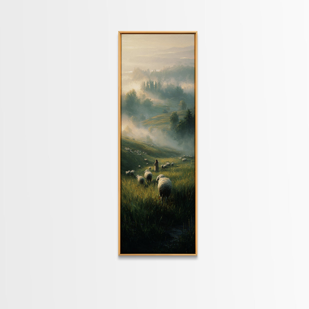 Garden Of Hope – Framed Canvas Print – Christian Art Canvas – Jesus Painting – Christian Wall Art – Tall Skinny Art Print – Christian Chris
