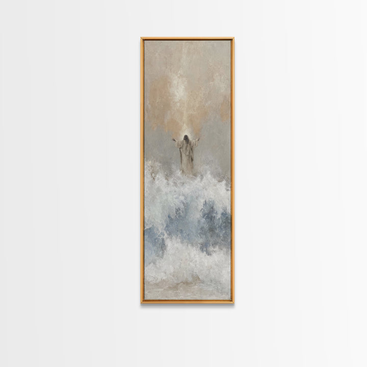 Radiant Messiah – Framed Canvas Print – Narrow Art – Christian Art – Jesus Painting – Christian Canvas – Christmas Wall Art