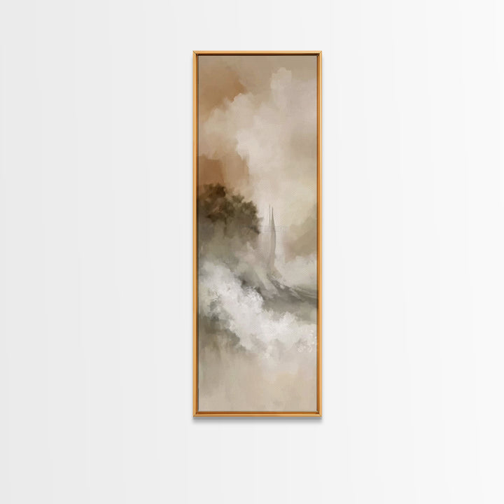 Harbor of Peace | Framed Canvas Print | Skinny Art | Christian Art Print | Jesus Painting | Christian Decor | Christmas Wall Art