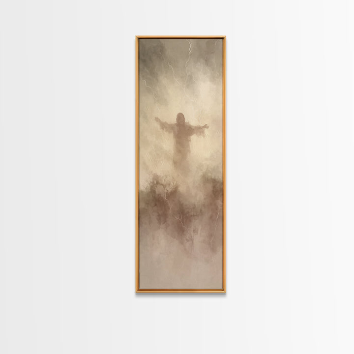Desert Calm – Framed Canvas Print – Narrow Art – Christian Painting – Jesus Painting – Christian Canvas – Christmas Art