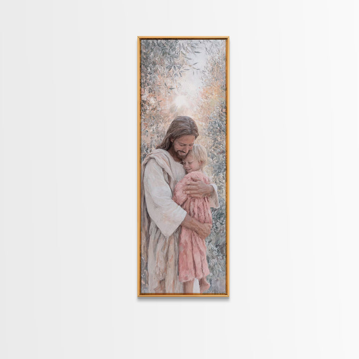 Garden Of Mercy | Framed Canvas Print | Christian Wall Art | Jesus Painting | Christian Art Canvas | Tall Narrow Wall Art | Christian Chris