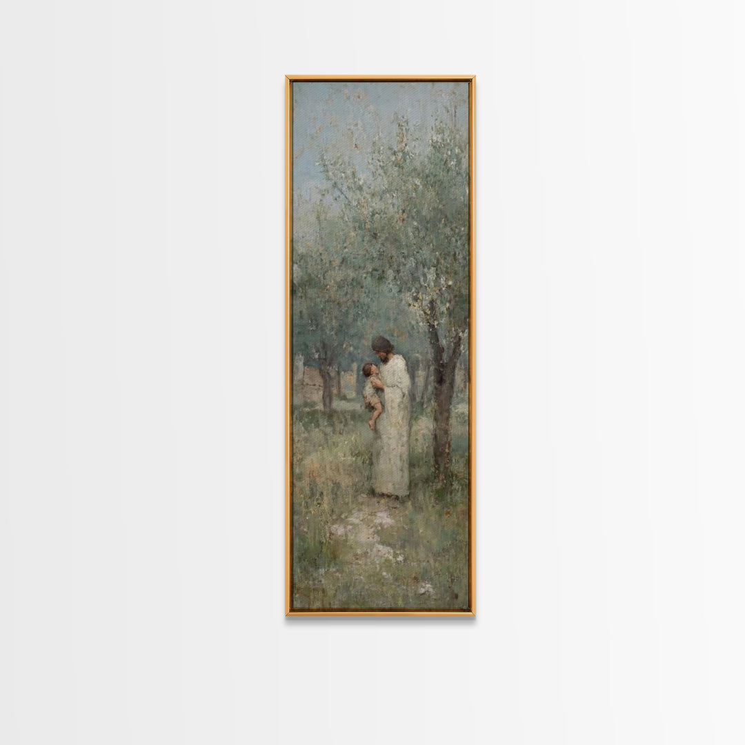 Pathway Of Peace | Framed Canvas Print | Christian Art Canvas | Christian Wall Art | Jesus Painting | Narrow Art | Christian Gift Ideas | C