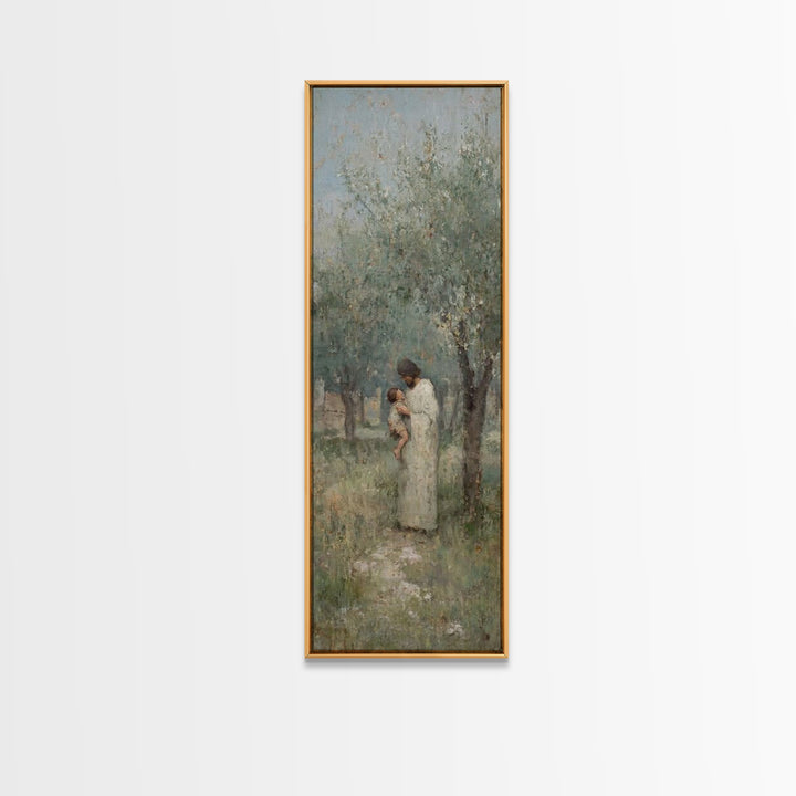 Pathway Of Peace | Framed Canvas Print | Christian Art Canvas | Christian Wall Art | Jesus Painting | Narrow Art | Christian Gift Ideas | C