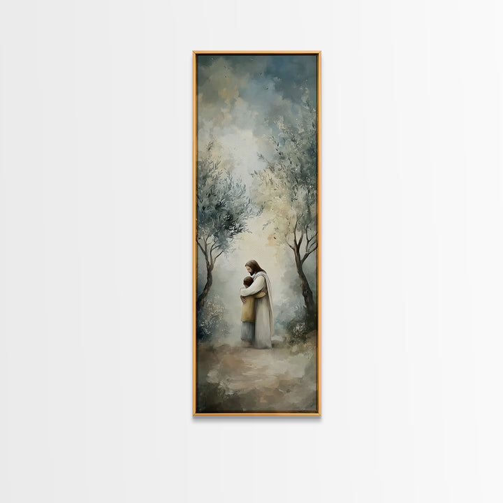Morning Of Blessing | Framed Canvas Print | Christian Wall Art | Christian Art Canvas | Jesus Painting | Skinny Art | Christian Christmas A