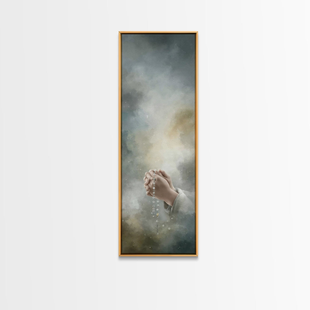 Faithful Reverence – Framed Canvas Print – Christian Wall Art – Christian Art Canvas – Narrow Art – Christian Art – Christian Gift – Christ