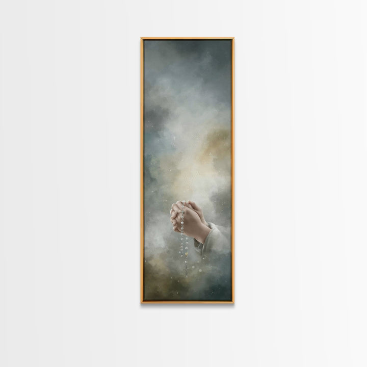 Faithful Reverence – Framed Canvas Print – Christian Wall Art – Christian Art Canvas – Narrow Art – Christian Art – Christian Gift – Christ