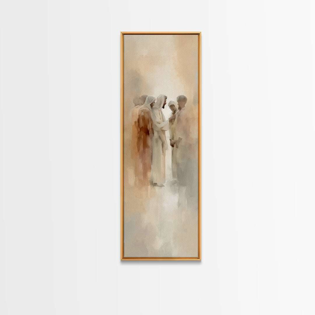 Desert Grace Gathering – Framed Canvas Print – Christian Wall Art – Jesus Painting – Christian Art Canvas – Unique Christian Art – Christia