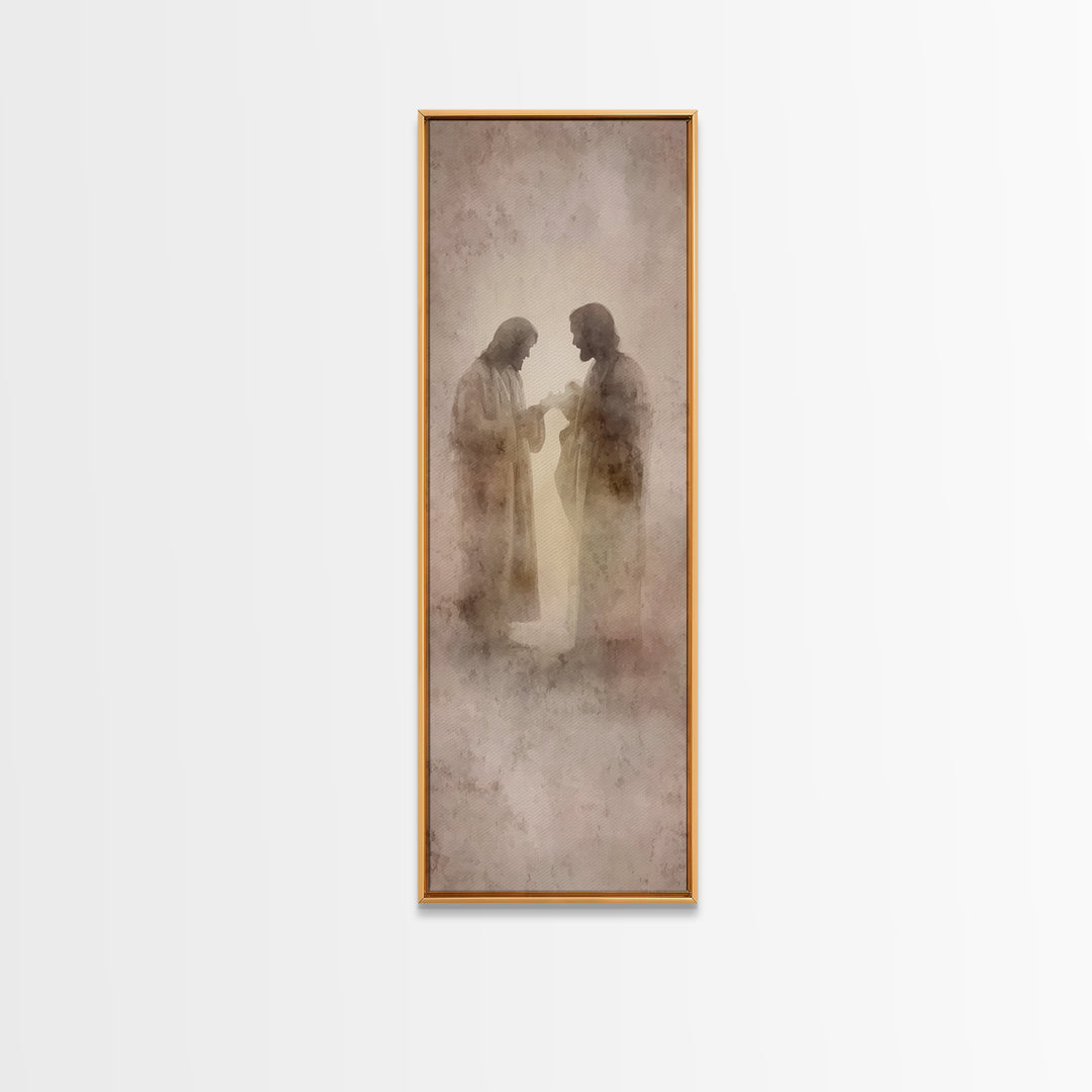Circle Of Disciples – Framed Canvas Print – Christian Art Canvas – Christian Wall Art – Jesus Painting – Large Christian Painting – Christi