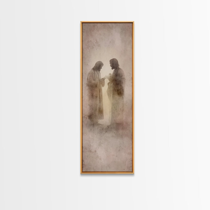 Circle Of Disciples – Framed Canvas Print – Christian Art Canvas – Christian Wall Art – Jesus Painting – Large Christian Painting – Christi