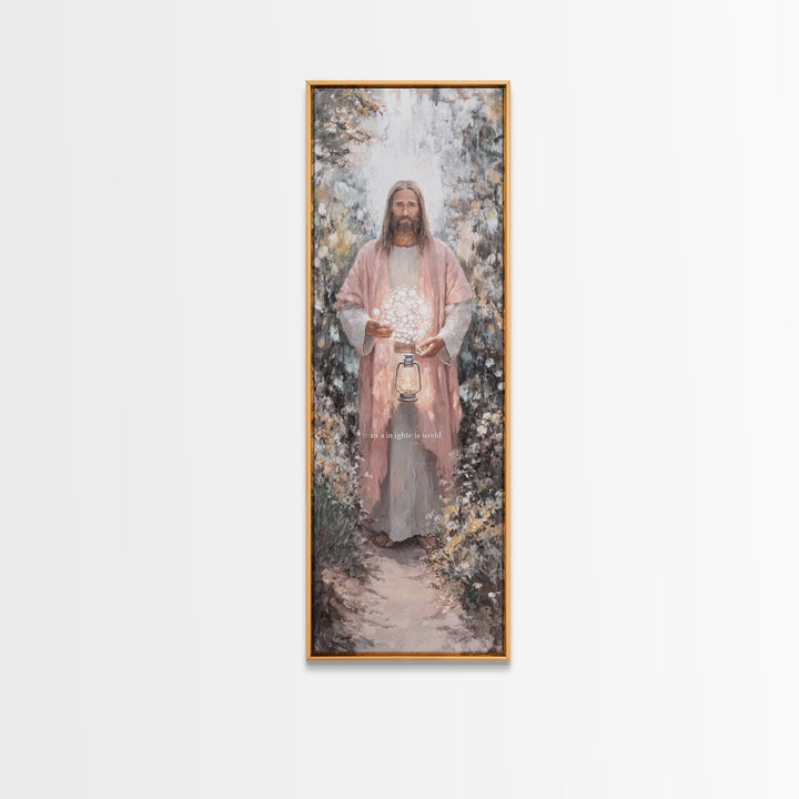 Light Of The Path – Framed Canvas Print – Christian Wall Art – Christian Art Canvas – Jesus Painting – Subtle Christian Art – Christian Dec