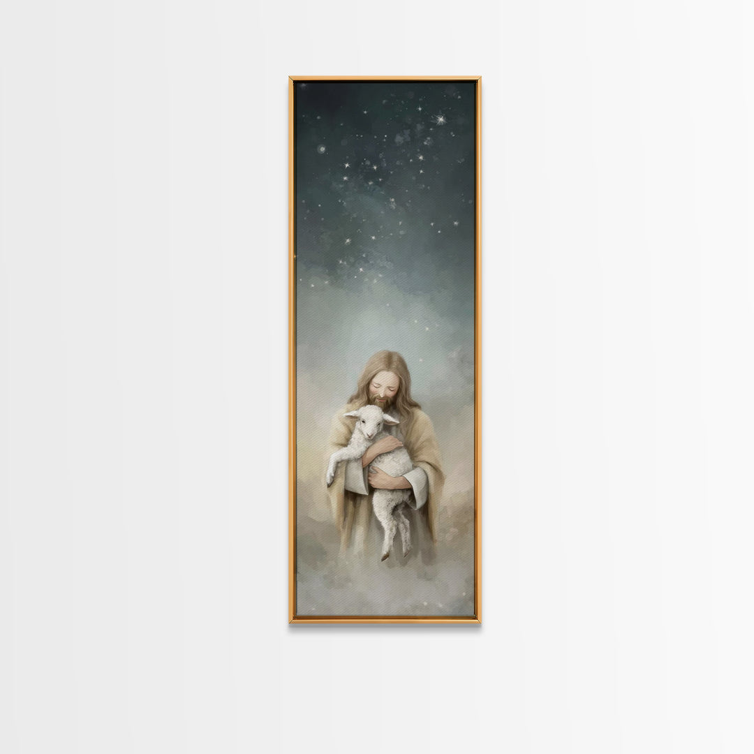 Stars Of Mercy – Framed Canvas Print – Christian Art Canvas – Jesus Painting – Skinny Art – Modern Christian Art