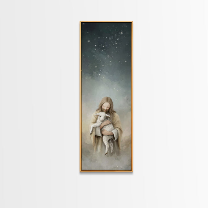 Stars Of Mercy – Framed Canvas Print – Christian Art Canvas – Jesus Painting – Skinny Art – Modern Christian Art