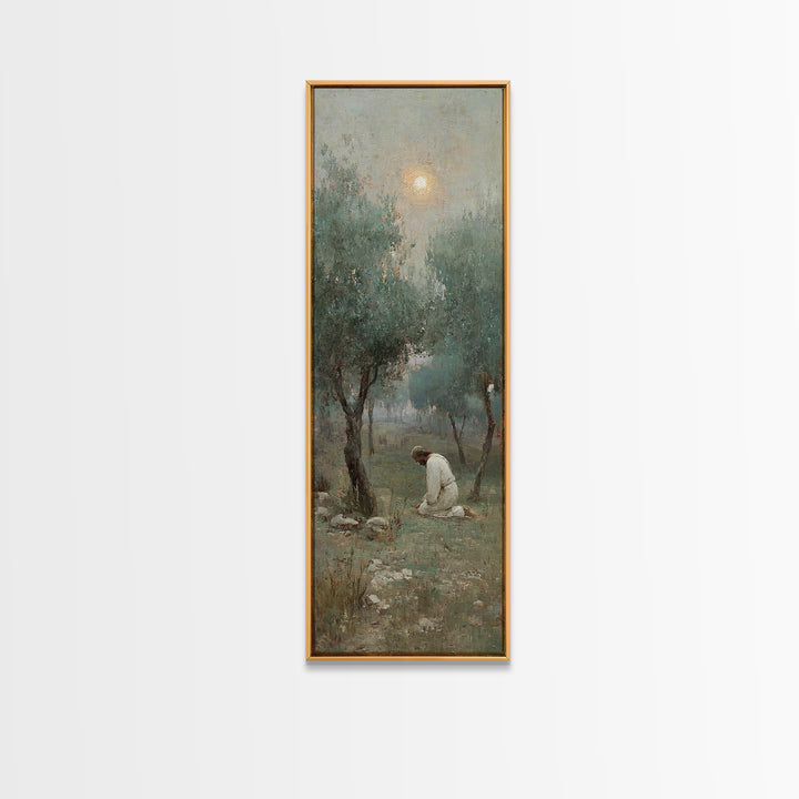 Dawn Of Salvation – Framed Canvas Print – Jesus Painting – Christian Wall Art – Tall Narrow Wall Art – Christian Art Canvas