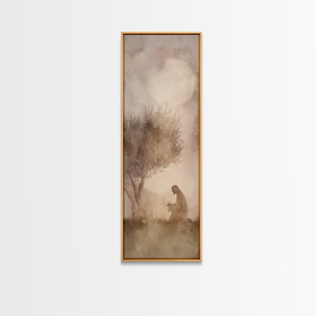 Gentle Dawn Mercy – Framed Canvas Print – Christian Art Canvas – Skinny Art – Christian Wall Art – Jesus Painting