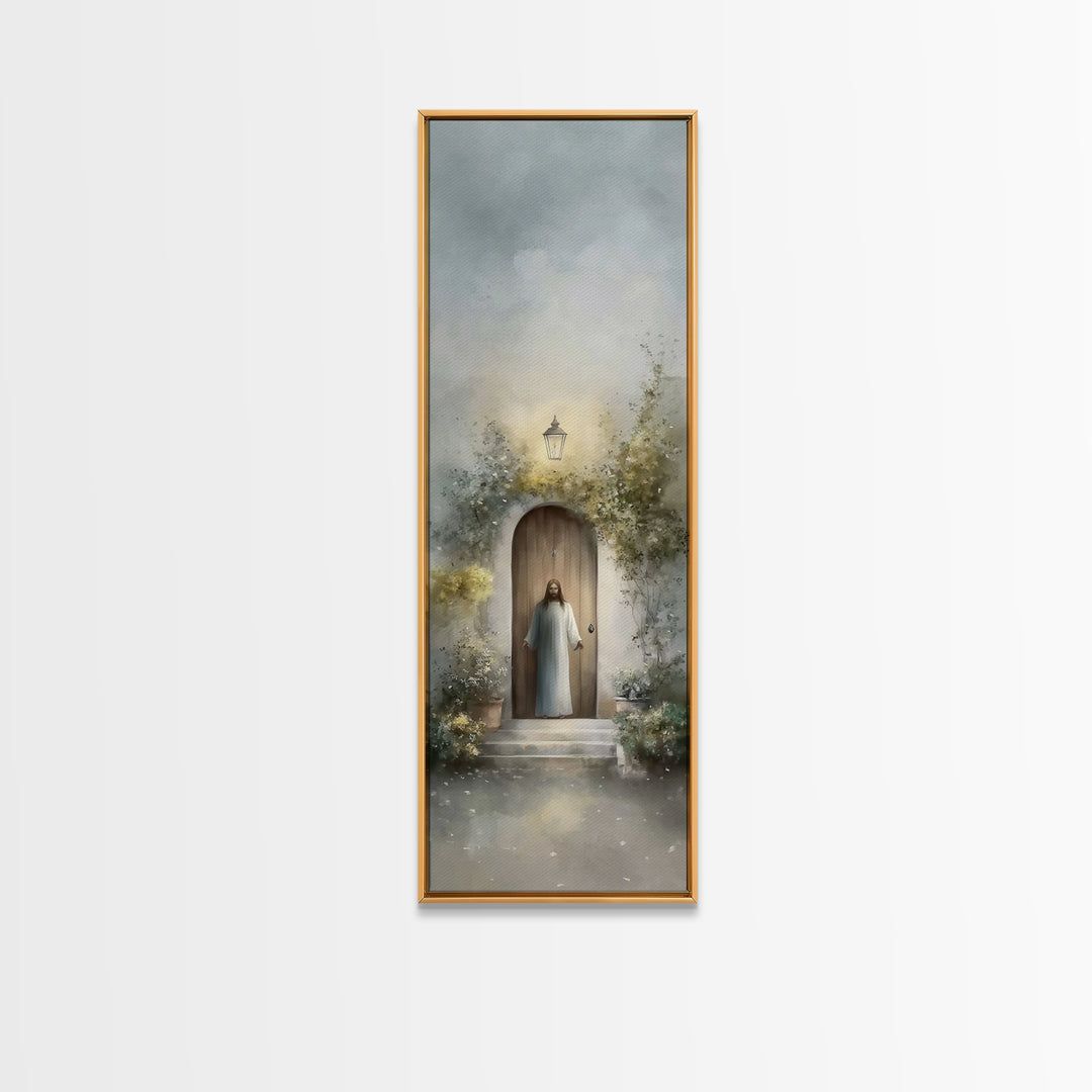 Heaven’s Open Path – Framed Canvas Print – Christian Art Canvas – Jesus Painting – Tall Narrow Wall Art – Christian Wall Art