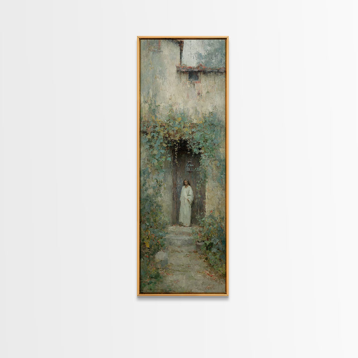 Doorway Of Grace – Framed Canvas Print – Tall Narrow Wall Art – Christian Wall Art – Jesus Painting – Christmas Art