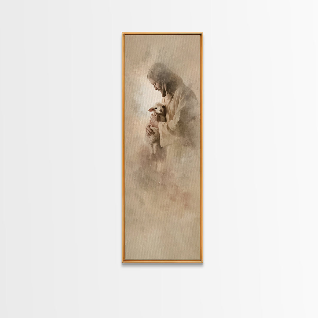 Holy Garden Prayer – Framed Canvas Print – Christian Painting – Christian Art – Skinny Art – Christian Wall Art – Christian Christmas Art