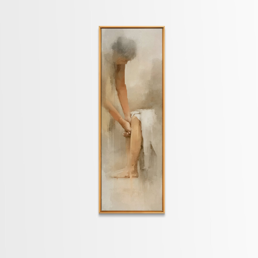 Humbled In Service, Framed Canvas Print, Christian Wall Art, Christian Art Canvas, Christian Decoration, Christian Gift, Tall Narrow Wall A