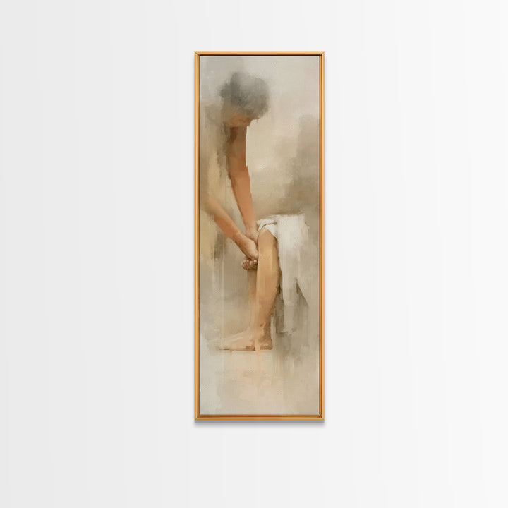 Humbled In Service, Framed Canvas Print, Christian Wall Art, Christian Art Canvas, Christian Decoration, Christian Gift, Tall Narrow Wall A
