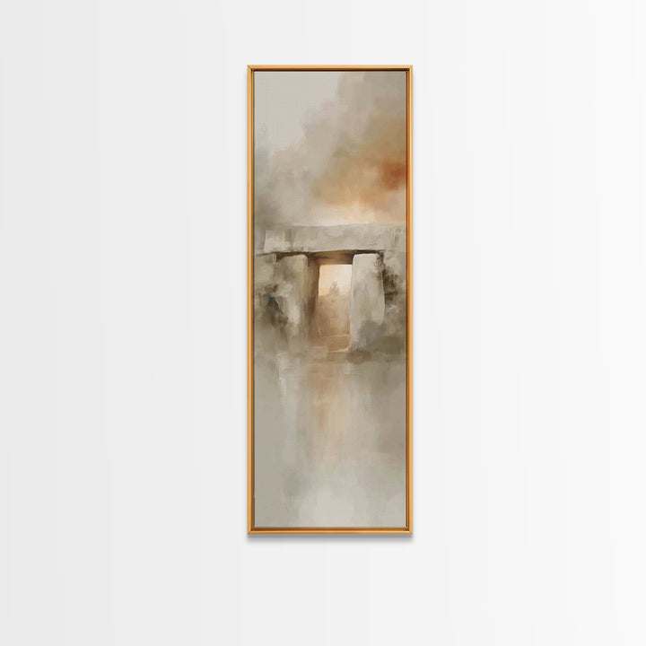 Stone Gate Light - Framed Canvas Print - Skinny Art - Christian Art Canvas - Christian Painting - Christian Wall Art - Christmas Art