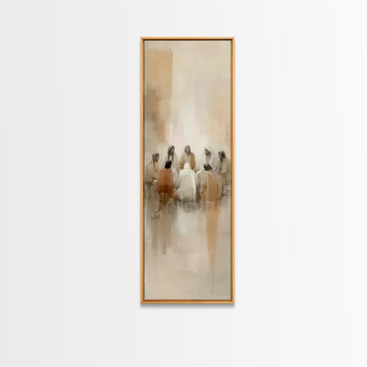 Circle Of Mercy – Framed Canvas Print – Tall Narrow Wall Art – Christian Art Canvas – Christian Wall Art – Jesus Painting – Christian Decor