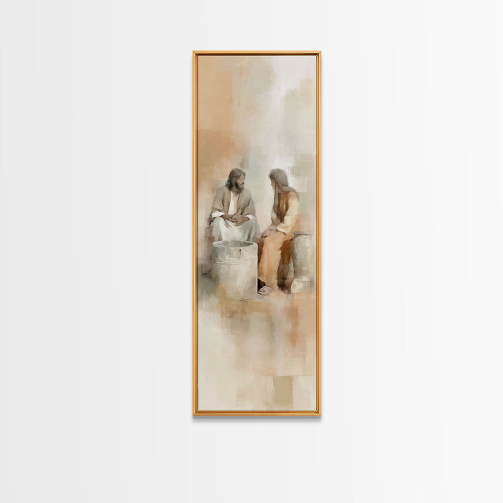 City Well Blessing – Framed Canvas Print – Narrow Art – Christian Wall Art – Christian Art Canvas – Jesus Painting – Christian Art