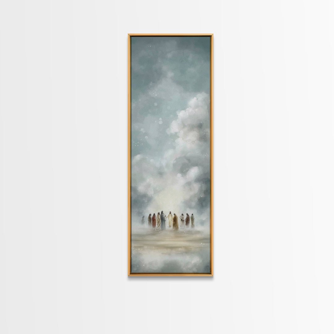 Clouds Of Wonder – Framed Canvas Print – Skinny Art – Christian Art Canvas – Christian Wall Art – Jesus Painting – Christmas Art