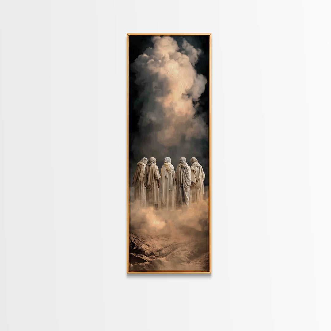 Eternal Teaching | Framed Canvas Print | Narrow Art | Christian Art Canvas | Christian Wall Art | Jesus Painting | Christmas Art