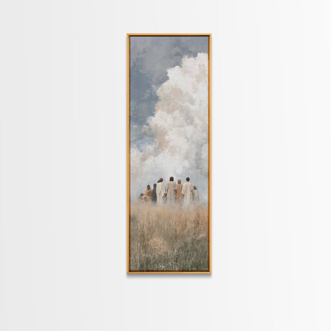 Hopeful Horizon – Framed Canvas Print – Tall Narrow Wall Art – Christian Art Canvas – Christian Wall Art – Jesus Painting – Christmas Art