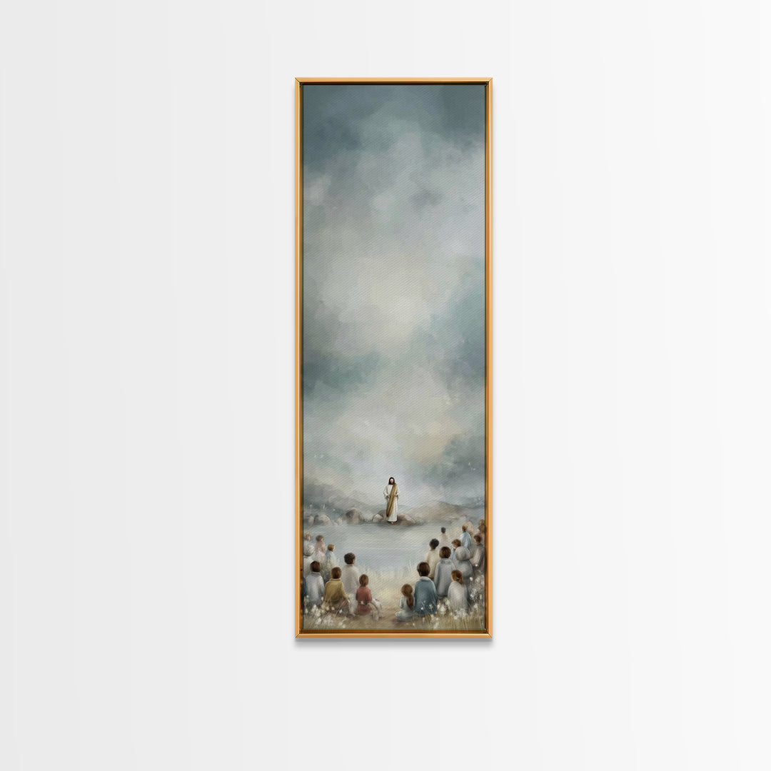 Twilight Of Grace – Framed Canvas Print – Tall Skinny Art Print – Christian Painting – Christian Wall Art – Christian Art Canvas – Christma