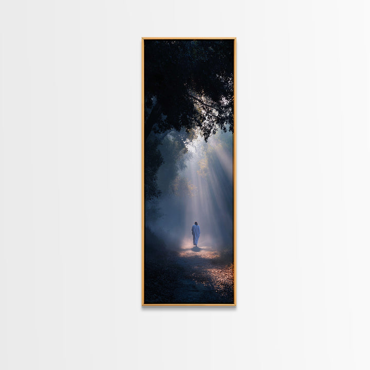 Radiant Tree Promise - Framed Canvas Print - Christian Art Canvas - Jesus Painting - Tall Narrow Wall Art - Christian Wall Art