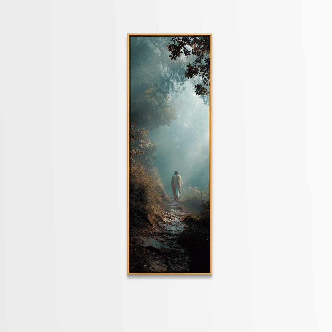 Pathway Of Mercy | Framed Canvas Print | Christian Art Canvas | Jesus Painting | Skinny Art | Christian Wall Art
