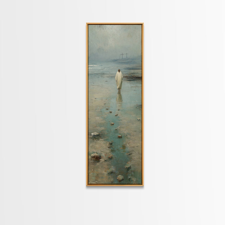 Light Of Hope – Framed Canvas Print – Jesus Painting – Christian Wall Art – Christmas Art – Tall Skinny Art Print – Christian Art Canvas