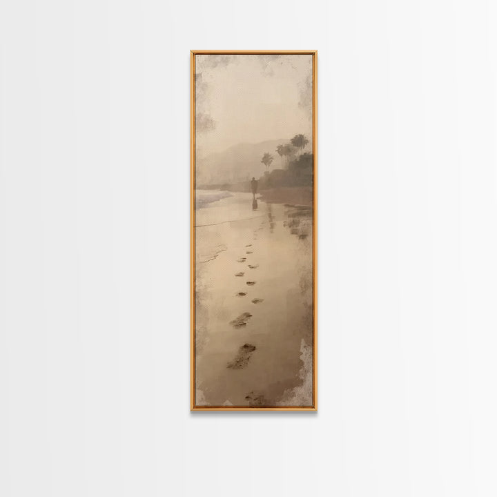 Horizon Of Mercy – Framed Canvas Print – Tall Skinny Art Print – Christian Art Canvas – Christmas Art – Christian Wall Art – Jesus Painting