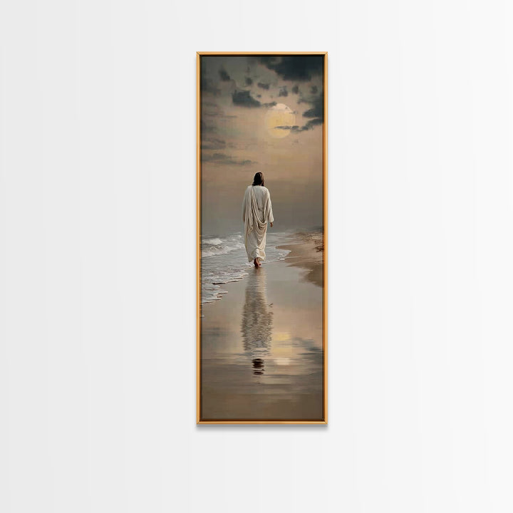 Eternal Guiding Path – Framed Canvas Print – Christian Art Canvas – Christian Wall Art – Jesus Painting – Christmas Art – Tall Skinny Art P