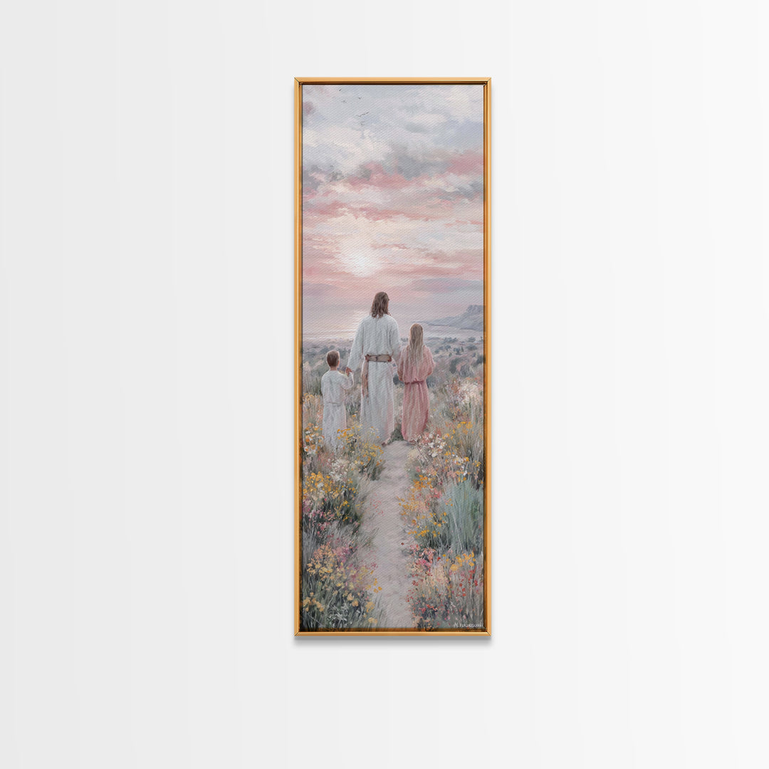 Field Of Blessings – Framed Canvas Print – Christian Wall Art – Christian Painting – Narrow Art – Framed Christmas Art – Jesus Painting