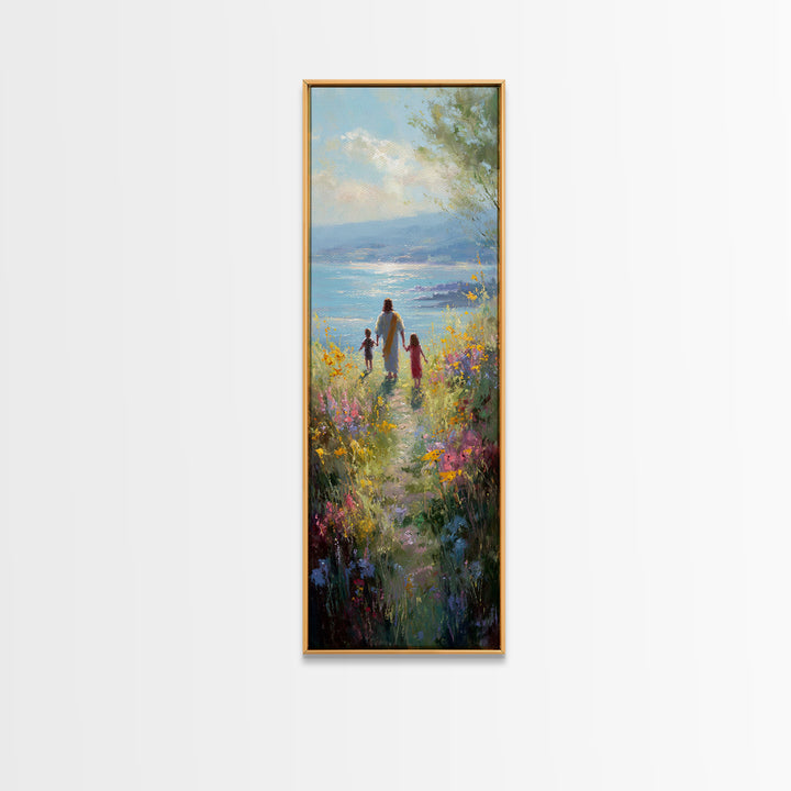 Path Of Grace – Framed Canvas Print – Christian Wall Art – Jesus Painting – Narrow Art – Christian Art Canvas – Christian Christmas Art – C