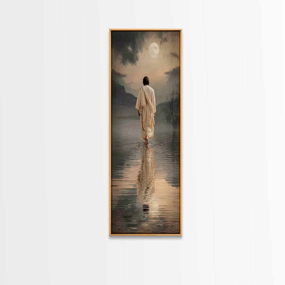 Mist Of Comfort, Framed Canvas Print, Christian Decorations, Narrow Art, Jesus Art Print, Christian Christmas Art, Unique Christian Art, Ch