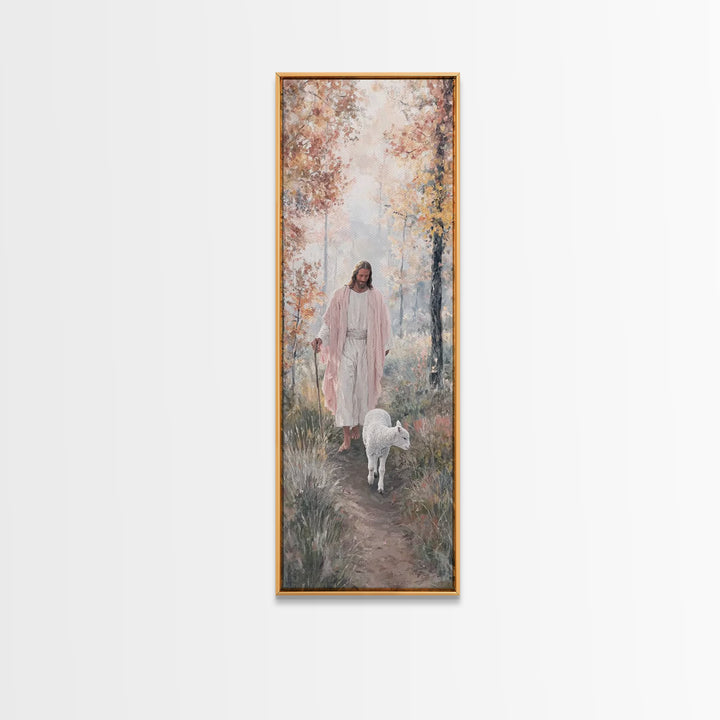 Path Of Mercy – Framed Canvas Print – Tall Narrow Wall Art – Christian Wall Art – Jesus Painting – Christian Art Canvas – Christmas Art