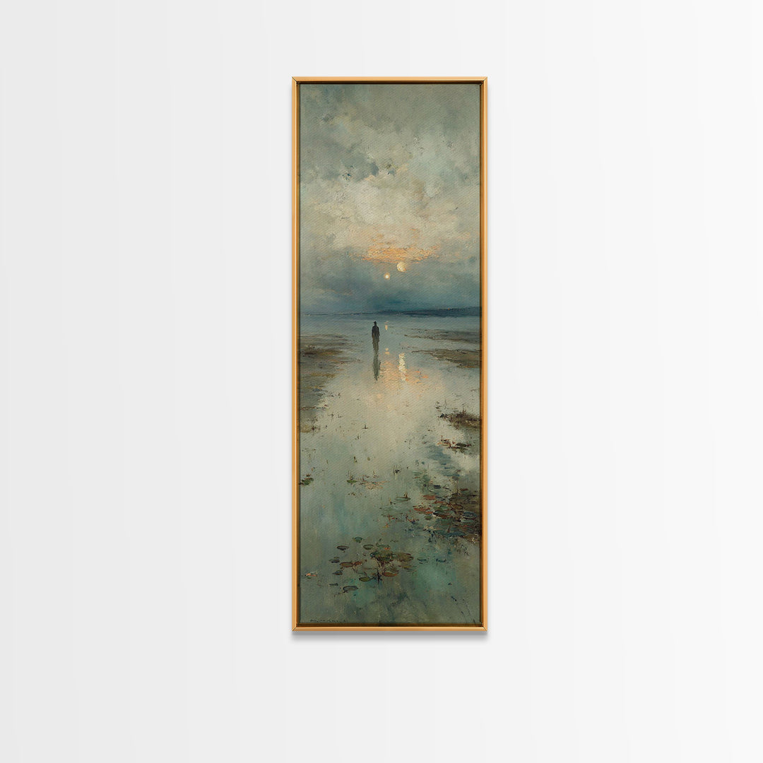 Light Of Peace – Framed Canvas Print – Narrow Art – Christian Wall Art – Jesus Painting – Christian Art Canvas – Christmas Art