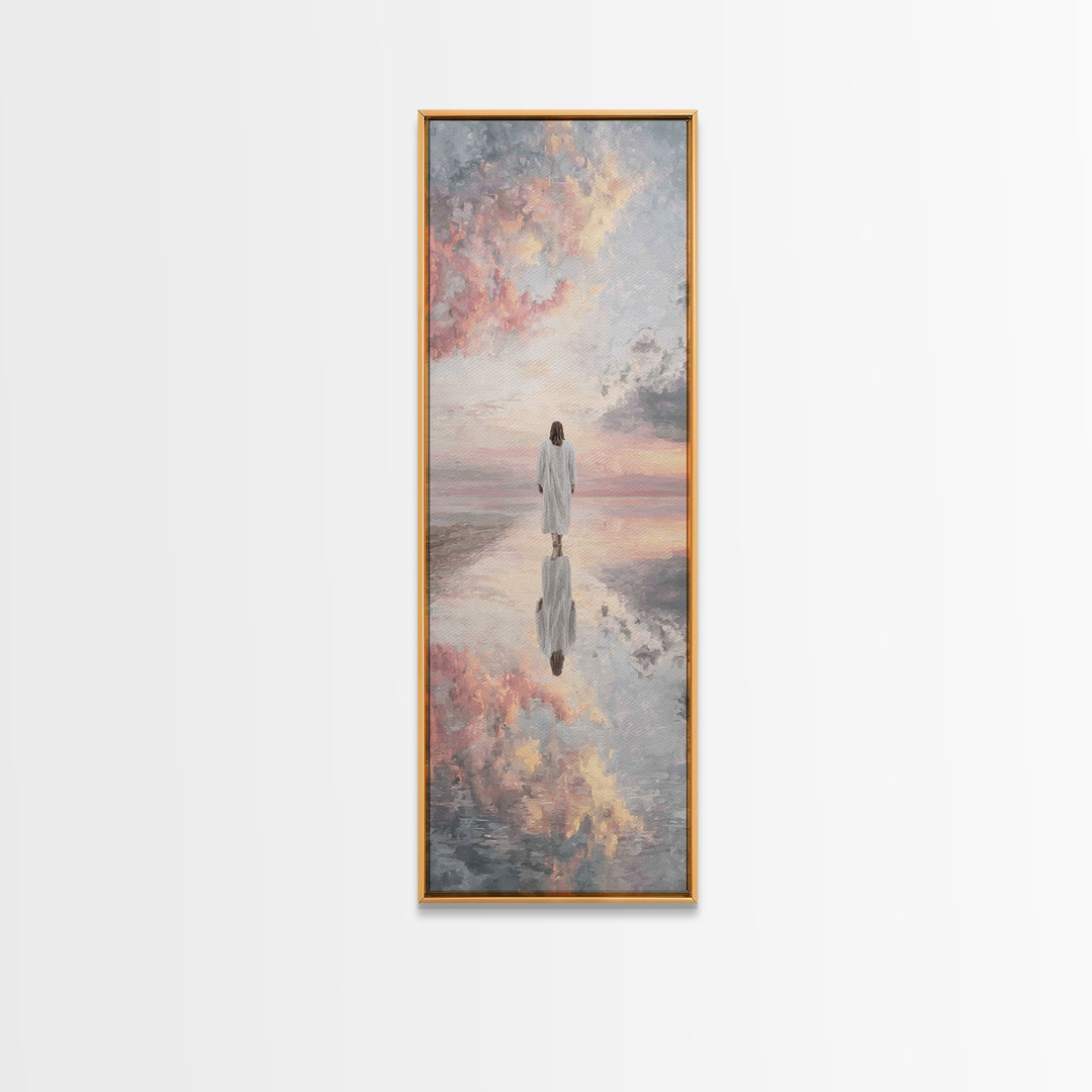 Shepherd’s Comfort – Framed Canvas Print – Skinny Art – Christian Art Canvas – Jesus Painting – Christian Wall Art – Christmas Art