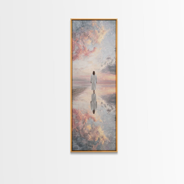 Shepherd’s Comfort – Framed Canvas Print – Skinny Art – Christian Art Canvas – Jesus Painting – Christian Wall Art – Christmas Art