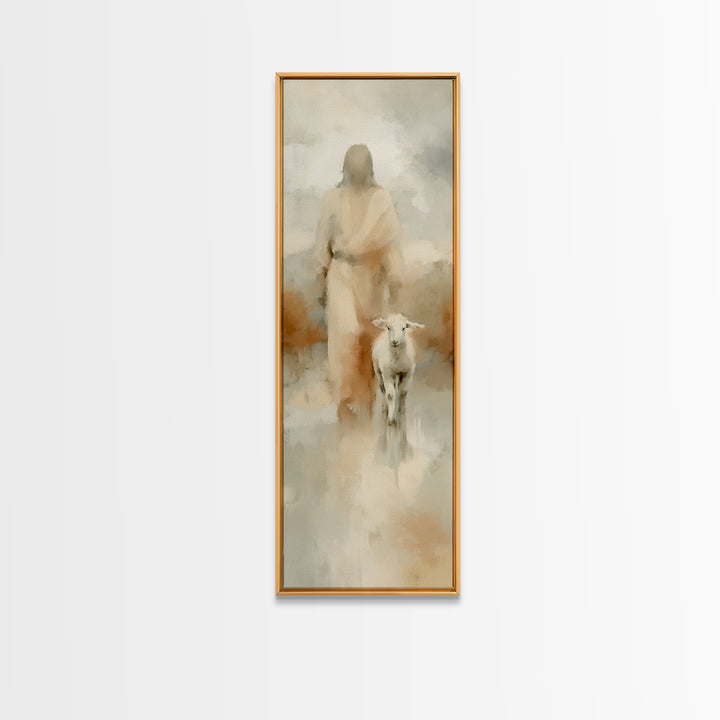 Soft Glory – Framed Canvas Print – Skinny Art – Christian Wall Art – Jesus Painting – Christian Art Canvas – Christmas Art