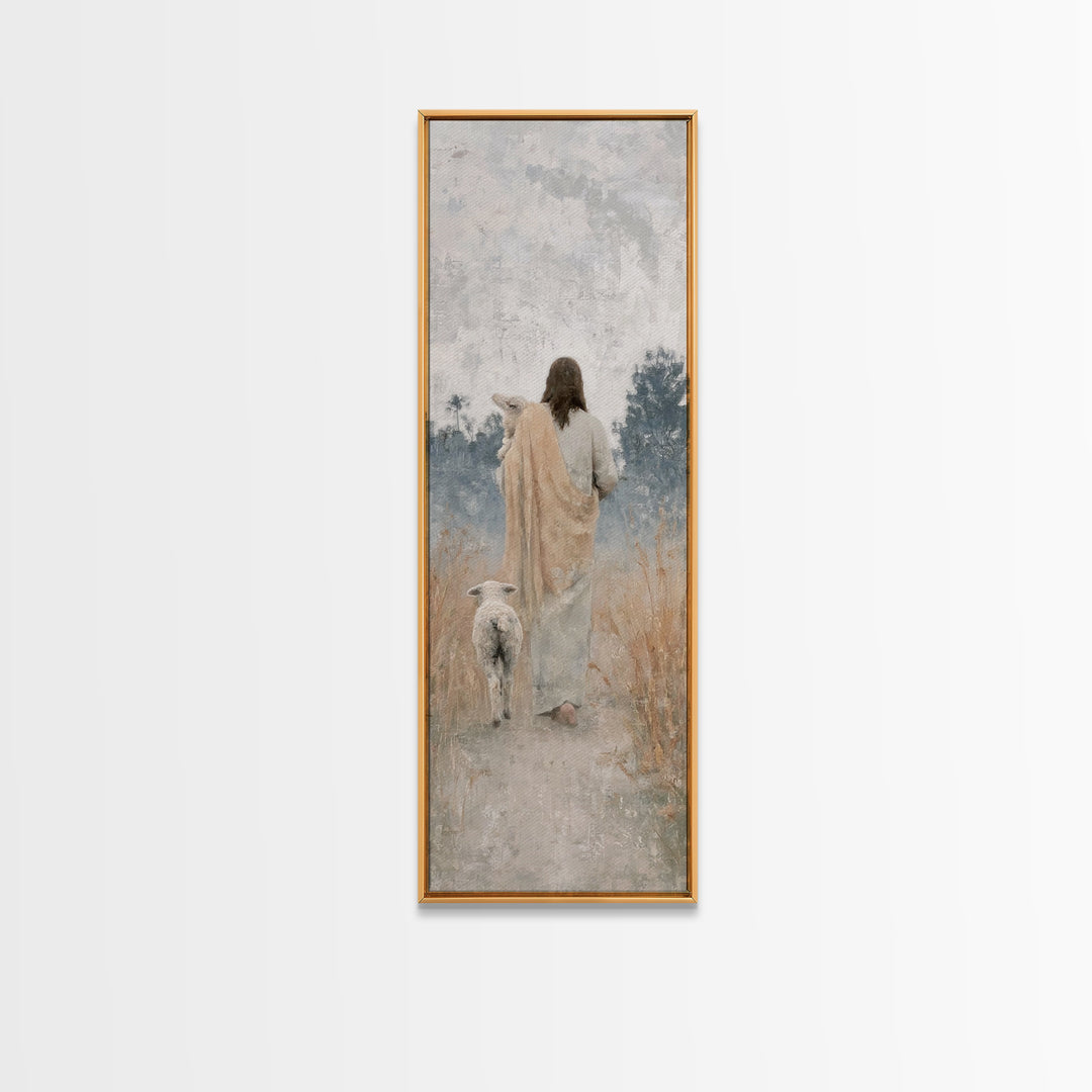 The Shepherd’s Road – Framed Canvas Print – Skinny Art – Christian Art Canvas – Jesus Painting – Christian Wall Art – Christian Art – Chris