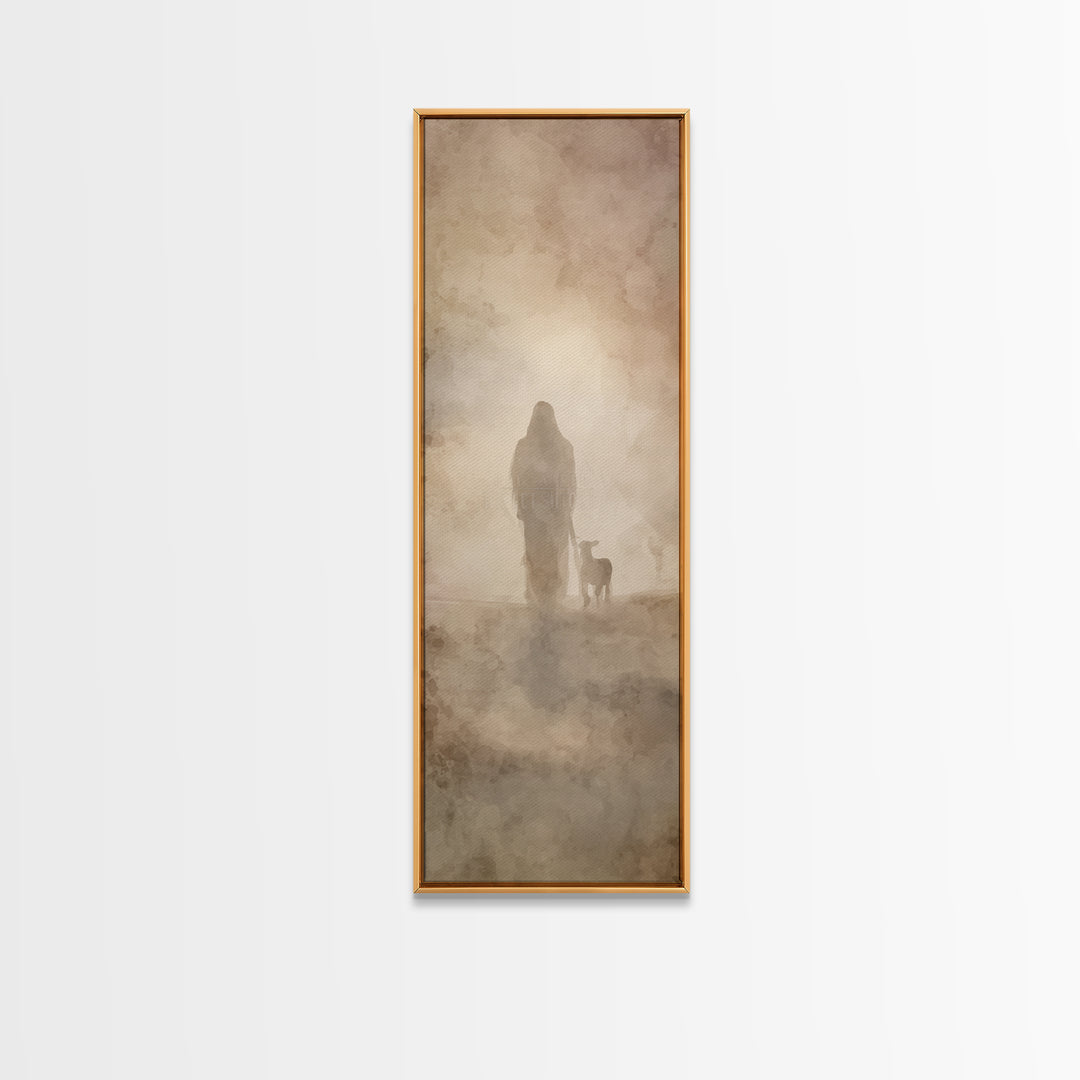 Soft Light Of Faith - Framed Canvas Print - Skinny Art - Christian Wall Art - Christian Art Canvas - Jesus Painting - Christian Christmas A