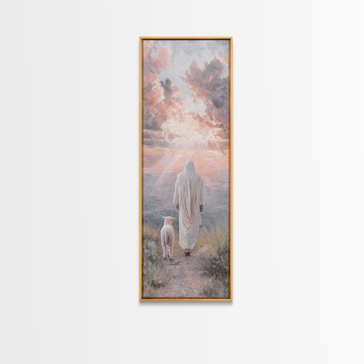 Radiant Morning Shelter - Framed Canvas Print - Narrow Art - Christian Art Canvas - Christian Painting - Jesus Painting