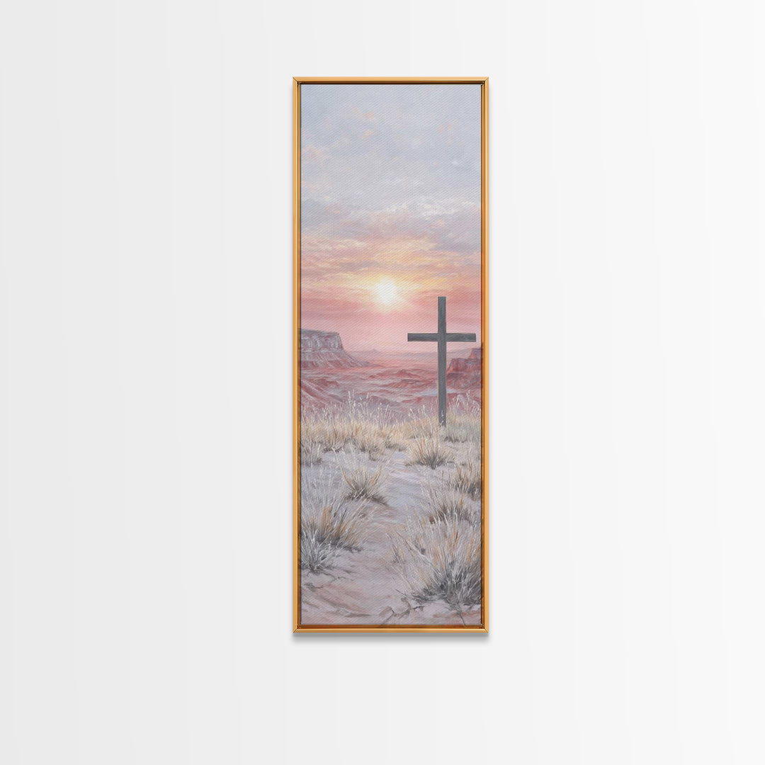 Sunrise Of Grace – Framed Canvas Print – Skinny Art – Christian Wall Art – Christian Art Canvas – Christian Decoration – Abstract Christian
