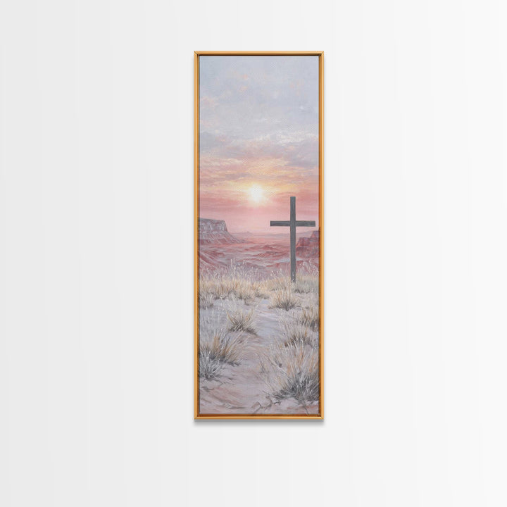 Sunrise Of Grace – Framed Canvas Print – Skinny Art – Christian Wall Art – Christian Art Canvas – Christian Decoration – Abstract Christian