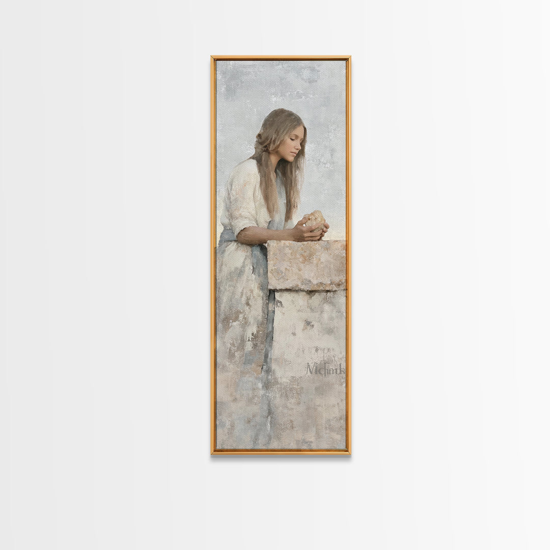 Light Of Grace | Framed Canvas Print | Tall Skinny Art Print | Christian Art | Christian Art Canvas | Christian Wall Art | Christian Painti
