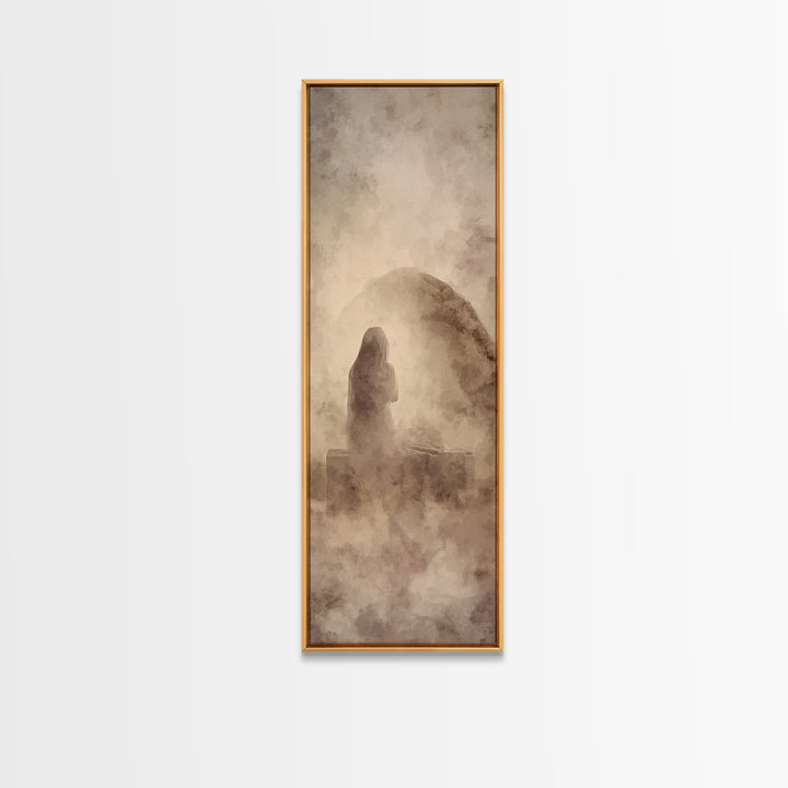 Heavenly Vigil | Framed Canvas Print | Skinny Art | Christian Art | Christian Wall Art | Christian Painting | Christian Art Canvas